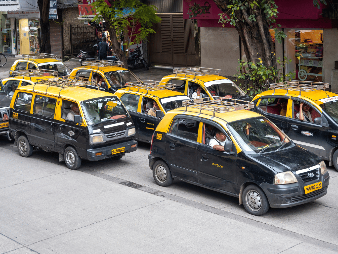 Comfortable taxi journey